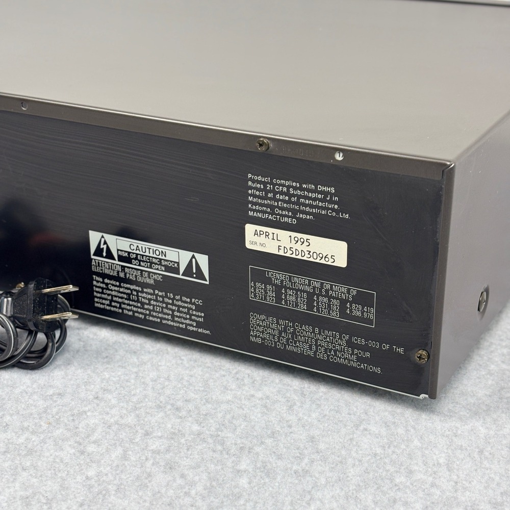 Technics SL-PD687 5-Disc Rotary Compact Disc Changer MASH Player Black No Remote - Picture 6 of 11